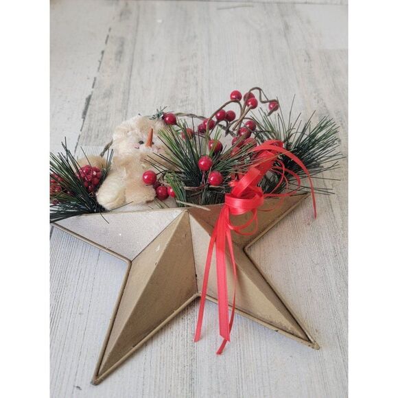 Snowman mistletoe star ornament hanging decor home xmas - Picture 6 of 9